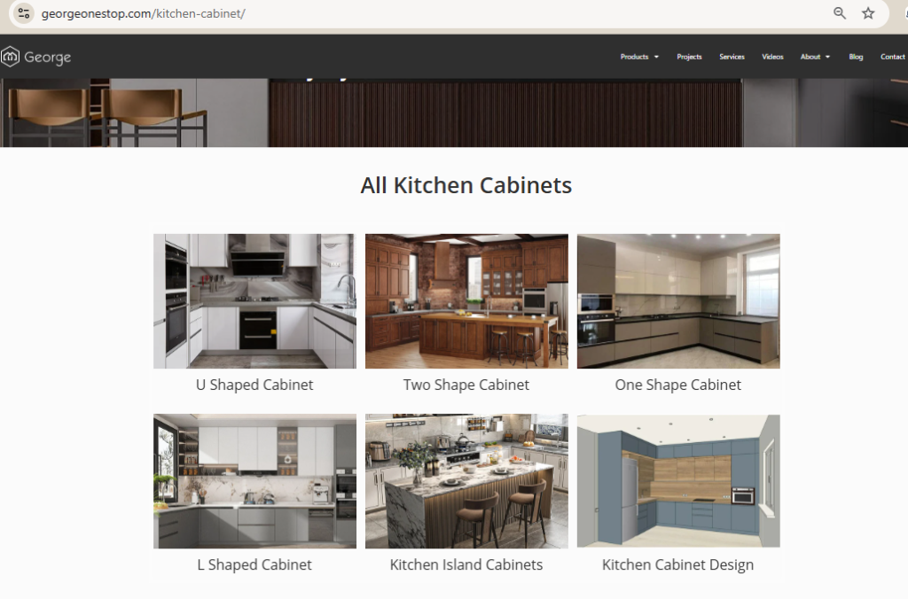 Upper kitchen cabinets