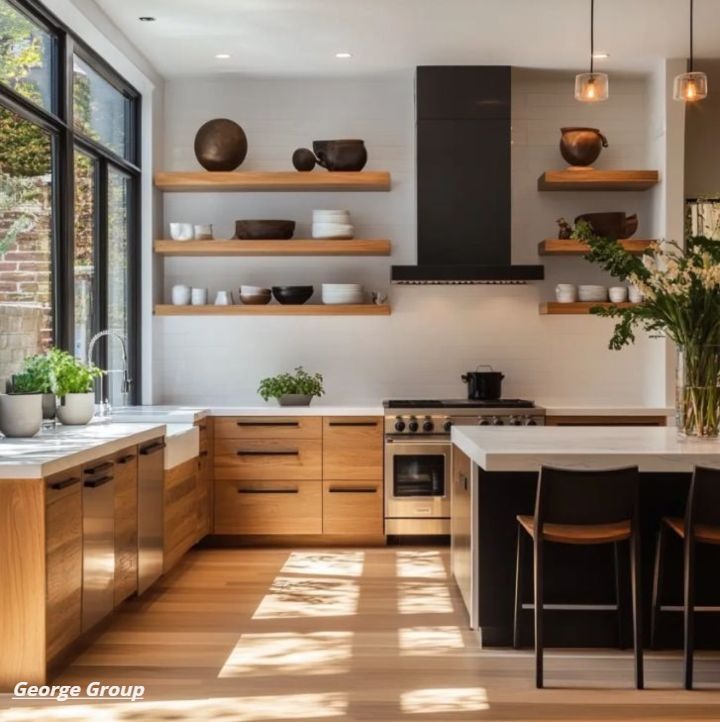 Upper kitchen cabinets