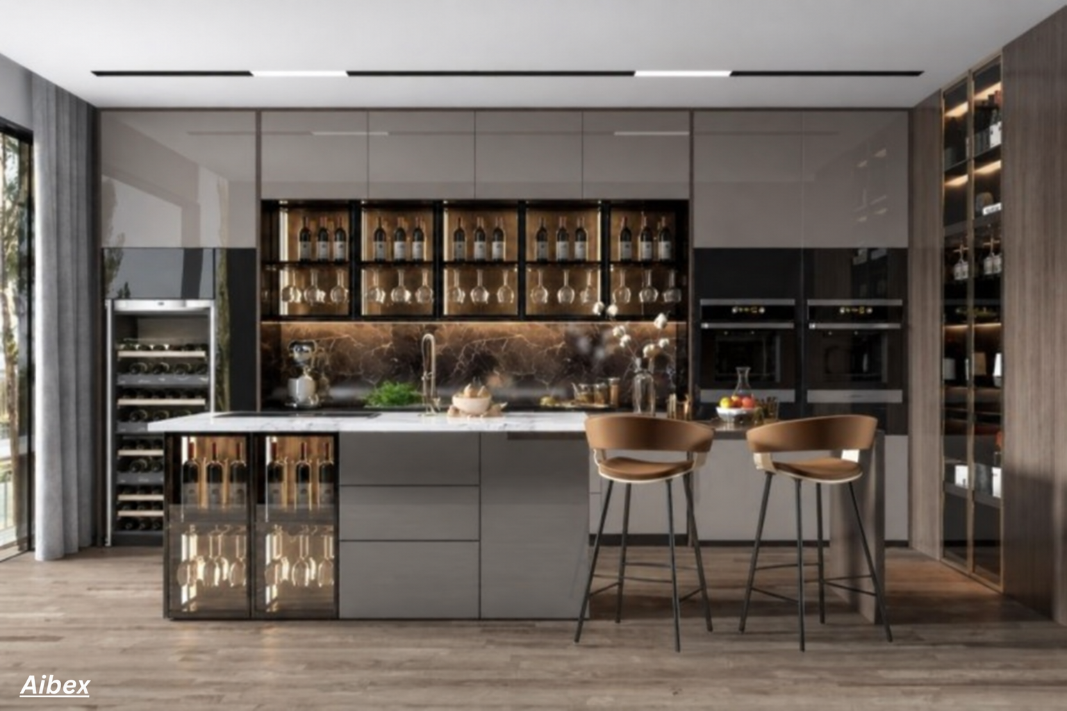 Upper kitchen cabinets