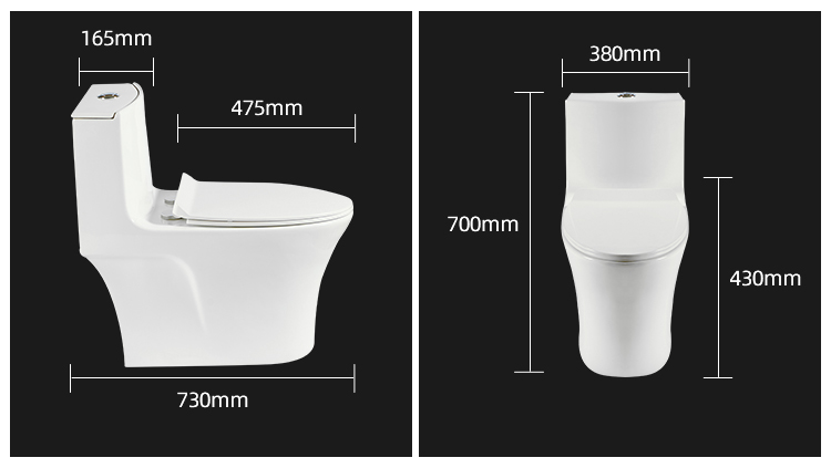 Super Vortex Siphon Flushing One Piece Toilet Sets Bathroom Siphonic Floor Mounted Ceramic Toilet Wc Sanitary Ware Foshan