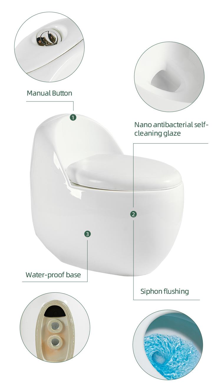High Grade Bathroom Floor Mounted Children /adult Toilet Bowl Siphon Flushing One Piece Toilet Bowl