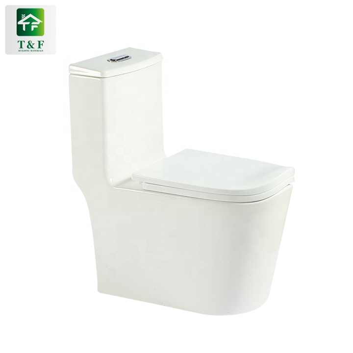 Function S-trap Types of Toilet Bowl Siphon Flushing Elongated Toilet Bowl High Quality One-piece Water Closet Toilet