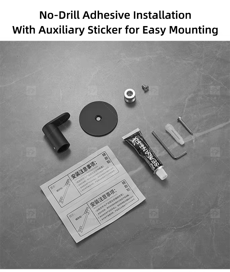 Black Bath Washing Room Robe Hanger Hook Modern Wall Mount Stainless Steel Clothes Hat Robe Hanger Hook