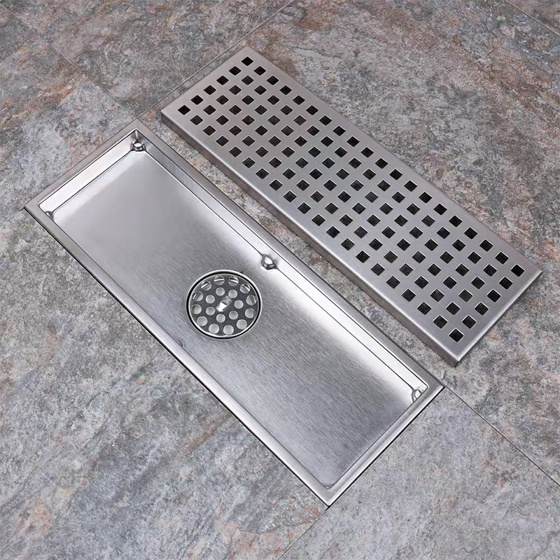 Bathroom Accessories Modern Floor Drain Rectangle Drainer 304 Stainless Steel Shower Floor Drain
