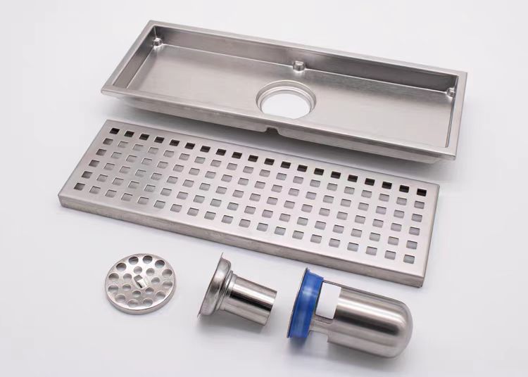 Bathroom Accessories Modern Floor Drain Rectangle Drainer 304 Stainless Steel Shower Floor Drain