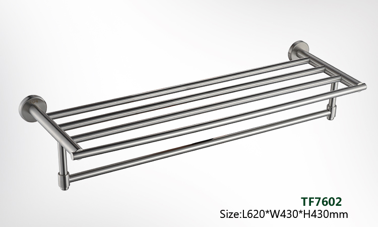 Polishing Towel bar Double Towel bar Stainless Steel Bathroom Wall Mounted Metal Towel Rack
