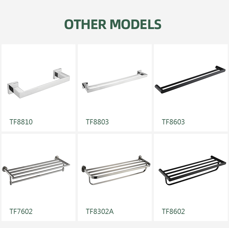 Bathroom Stainless Steel Towel Rack Wall Mounted Single Towel Holder Polished Towel Bar