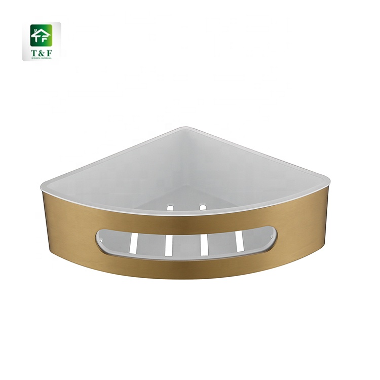Bathroom Stainless Steel Bathroom Triangle Corner Shelf Washroom Single Layer Corner Basket