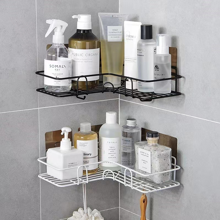 Bathroom Stainless Steel Bathroom Triangle Corner Shelf Washroom Single Layer Corner Basket