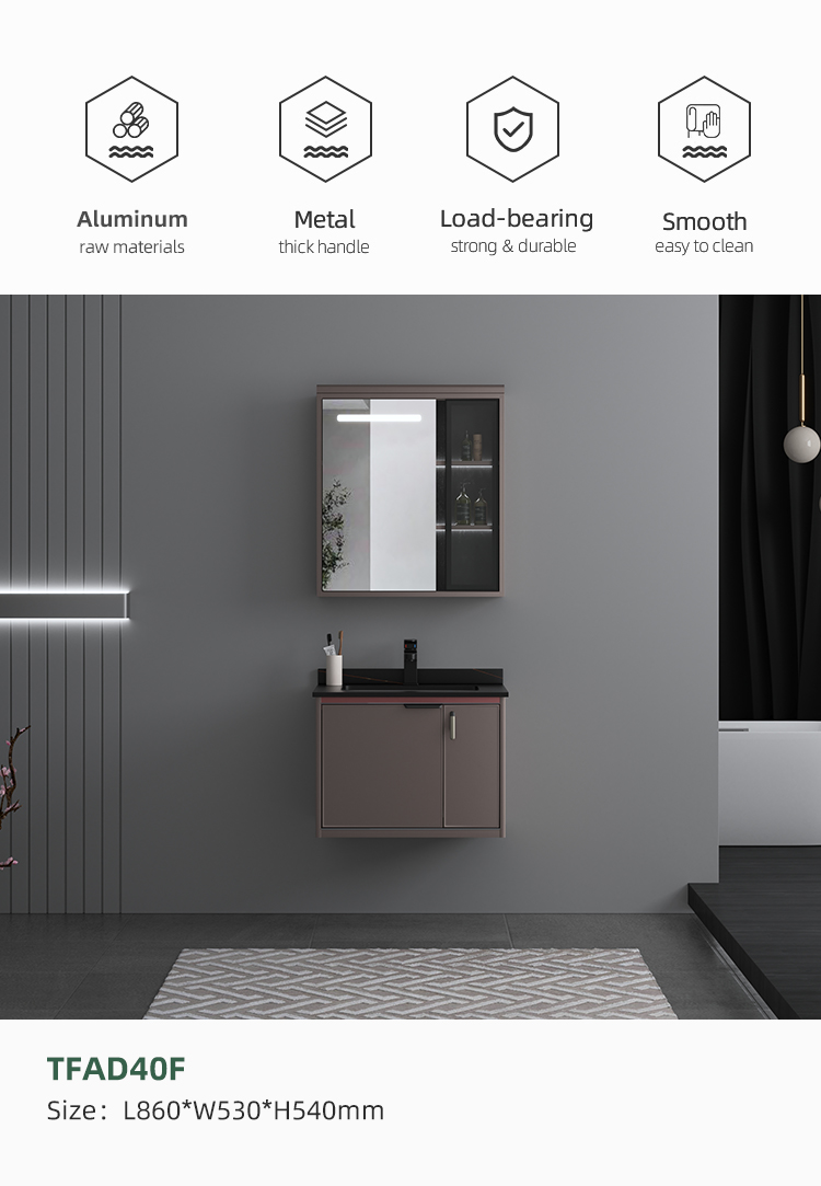 Wholesale Good Quality Modern Luxury Bathroom Vanities Hotel Simple Single Vanity Washroom Basin Cabinet