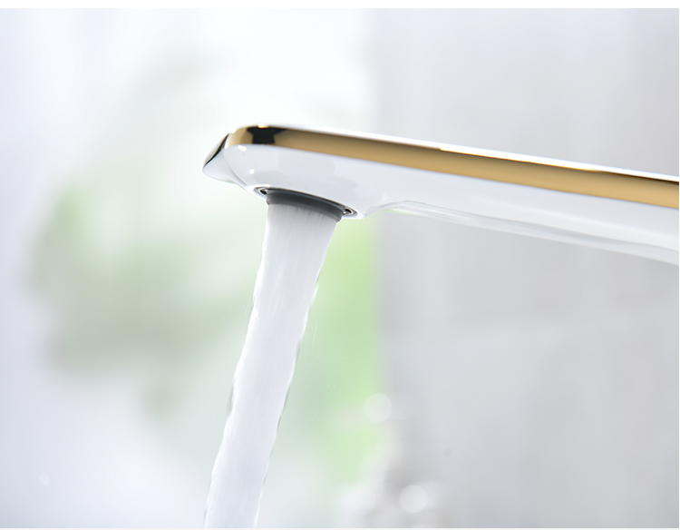 Manufacturer Sink Taps Bathroom Basin Water Faucets White Color Faucet Tap