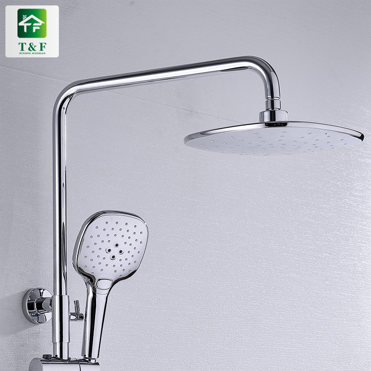 High Quality square Shape Single Hole Bathroom Faucet Set Bath Mixer Brass Shower Taps