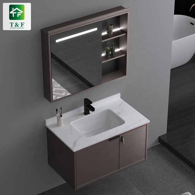 High Quality Single Sink Cabinet Mirror Bathroom Vanity Waterproof Bathroom Vanity