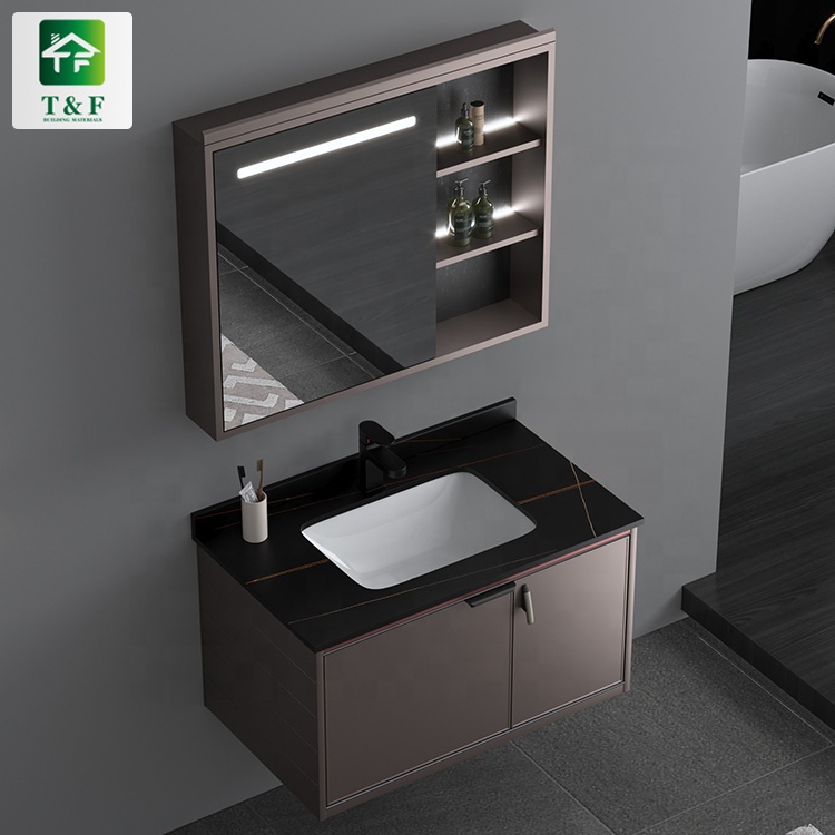 High Quality Single Sink Cabinet Mirror Bathroom Vanity Waterproof Bathroom Vanity