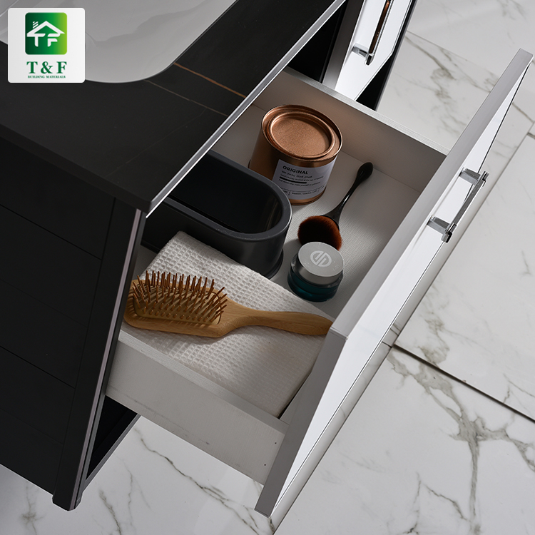 Fashion Luxury Wall Hung Furniture Bathroom Vanity Cabinet Black Storage Cabinet