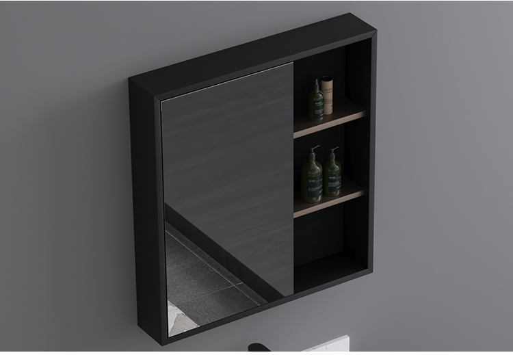 White Marble Ceramic Wash Basin Black Bathroom Cabinet Aluminium Bathroom Vanity Cabinet