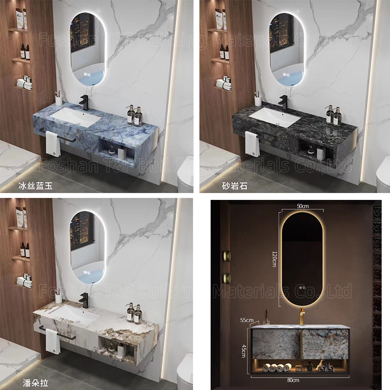 Wall Hung Single Washroom Basin Storage Cabinet Simple Style Waterproof Bathroom Vanity Cabinet