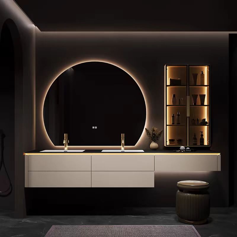 Wall Hung Single Washroom Basin Storage Cabinet Simple Style Waterproof Bathroom Vanity Cabinet