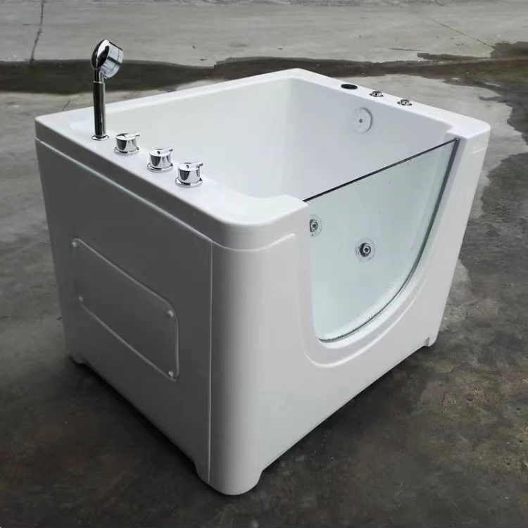 Hot Sale Baby Bathtubs White Surface Bathtub Acrylic Freestanding Square Soaking Bath Tub
