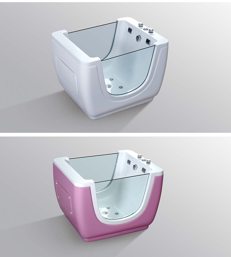 Hot Sale Baby Bathtubs White Surface Bathtub Acrylic Freestanding Square Soaking Bath Tub