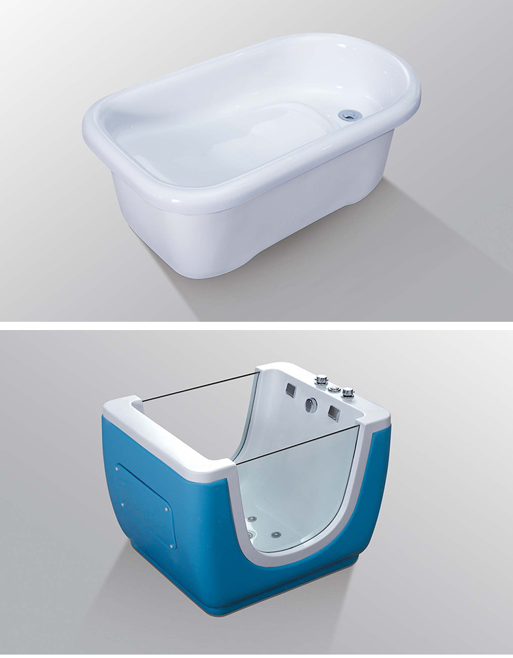 Hot Sale Baby Bathtubs White Surface Bathtub Acrylic Freestanding Square Soaking Bath Tub