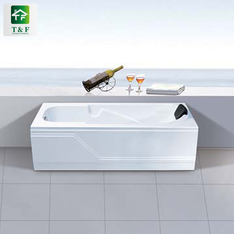 Bathroom Solid Surface Acrylic Sanitary Ware Hotel Colorful Light Freestanding 1.7m Bathtub