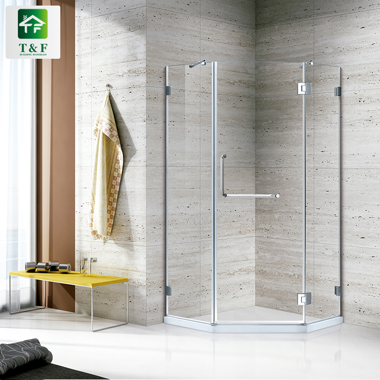 Modern Simple Sector Shower Room Tempered Sliding Glass Door Shower Enclosure Arc Shower
