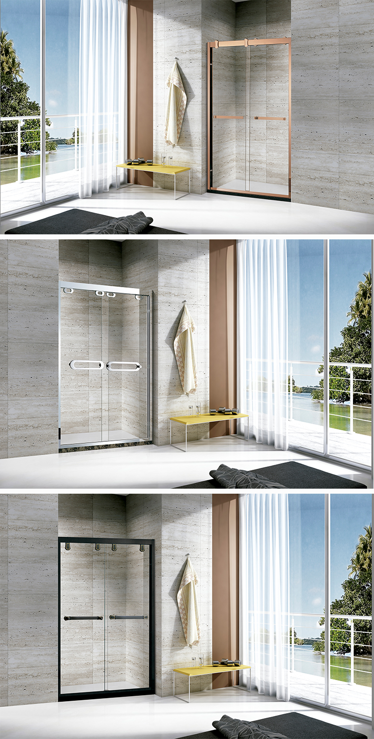 Modern Straight Shape Shower Enclosure Room Glass Door Rectangle Shower Room for Small Bathrooms