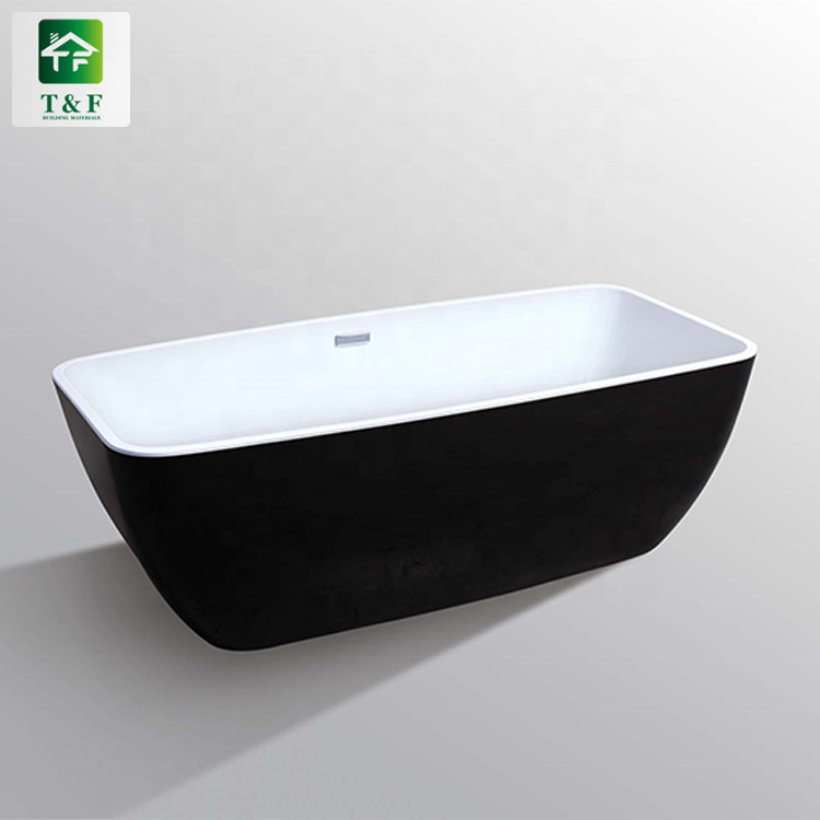 China Bathroom Hot Tub Porcelain White Floor-standing 1.5m Irregular Soaking Acrylic Whirlpool Bathtub