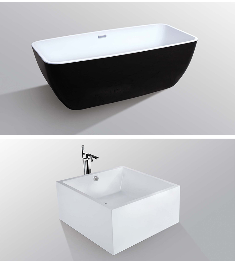 China Bathroom Hot Tub Porcelain White Floor-standing 1.5m Irregular Soaking Acrylic Whirlpool Bathtub