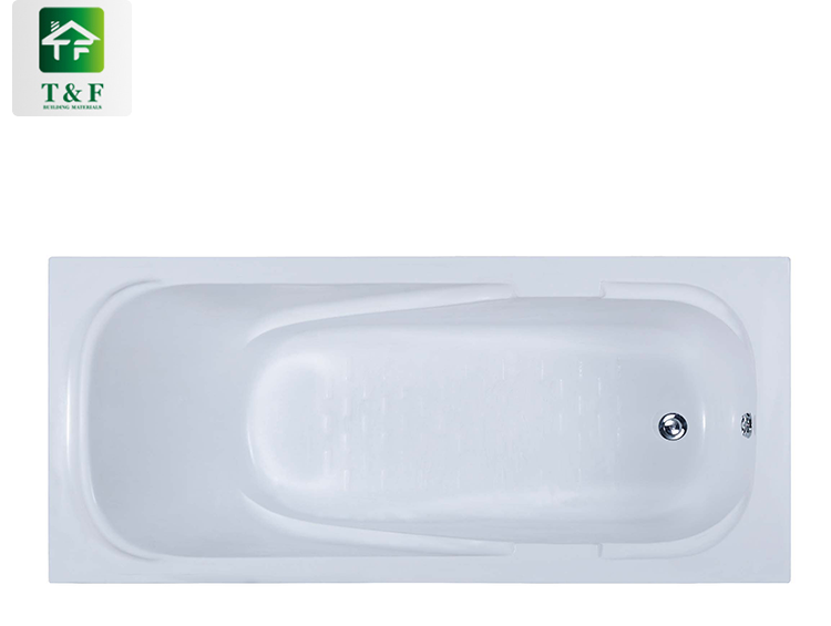 Acrylic Villa Bathroom Freestanding Oval Bathtub Customized Size White Surface Used Bathtub