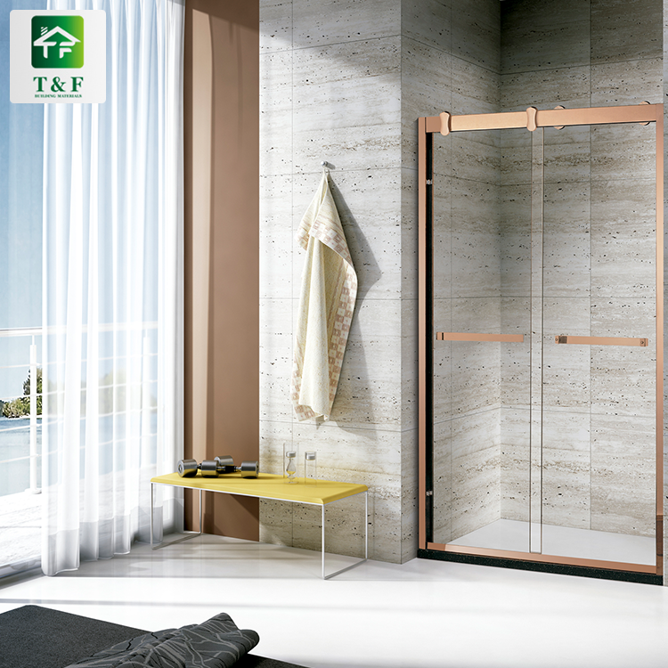 Modern Straight Hinge Glass Square Shower Box Door Rectangle Stainless Steel Enclosed Bathroom Shower Room