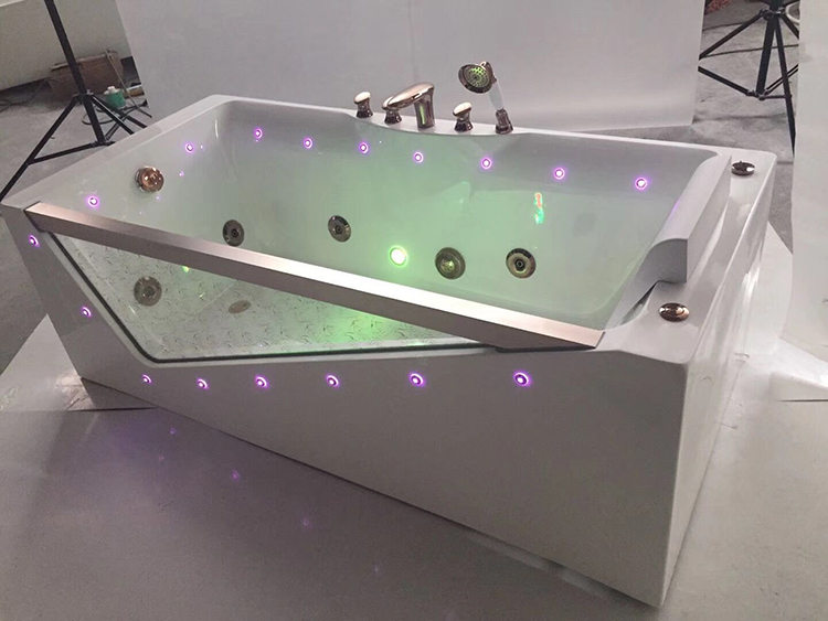 One Person Luxurious Freestanding Cheap Hot Bath Tub Air Bubble Massage Jet Whirlpool Bathtub