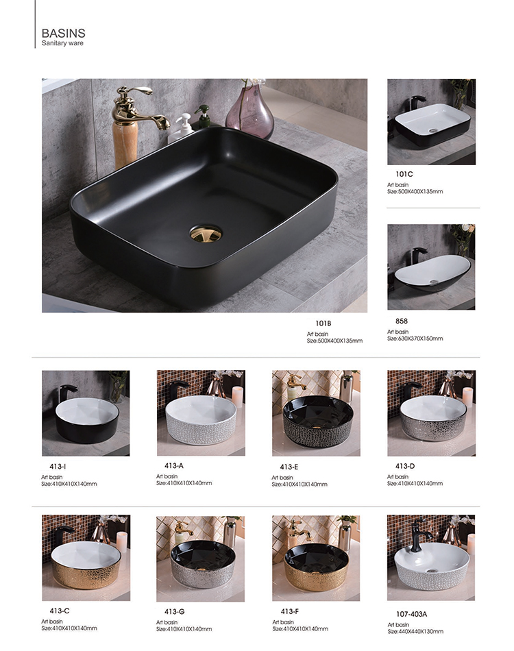 Bathroom Golden Sink Wastafel Gold Luxury Hotel Vanity Basin Ceramic Art Wash Basin Countertop Vessel Sink