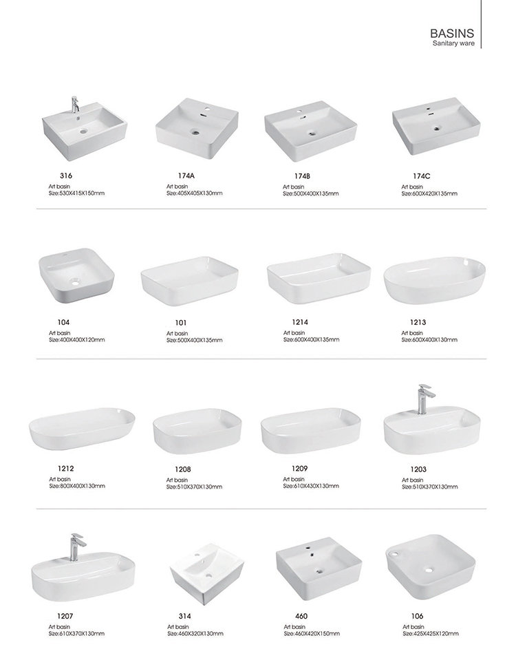 Countertop Carrara White Marble Stone Ceramic Wash Hand Basin Bathroom Vessel Sinks Face Bowls