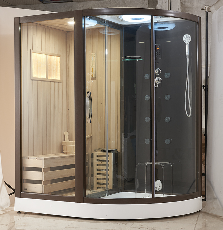 Ecofriendly Outdoor Portable Infrared Sauna Bath Wood Room Dry and Wet Steam Sauna Room