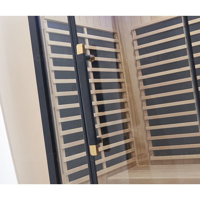 Custom Size Wood Infrared Home Indoor Enclosed Bath Sauna 2 Person Steam Shower Combination Room