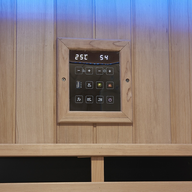 Custom Size Wood Infrared Home Indoor Enclosed Bath Sauna 2 Person Steam Shower Combination Room