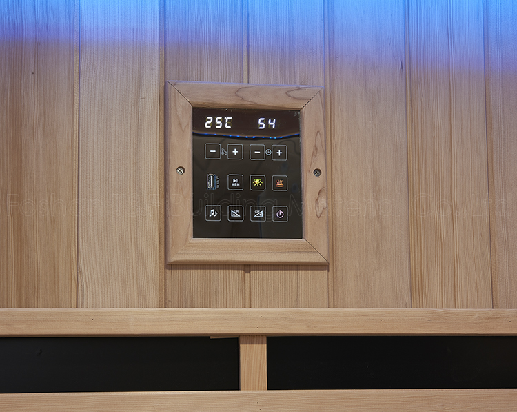 Custom Size Wood Infrared Home Indoor Enclosed Bath Sauna 2 Person Steam Shower Combination Room