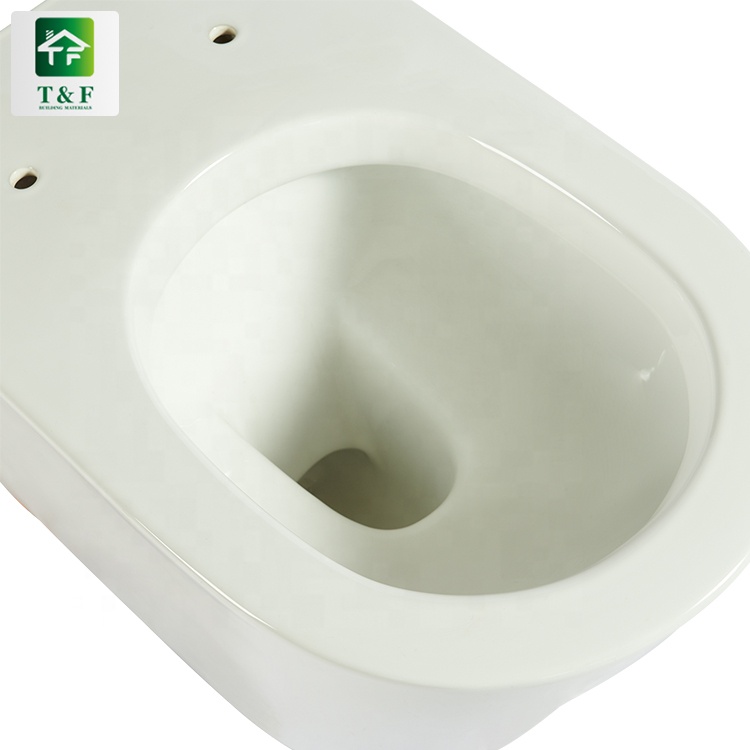 Closestool Two Piece Wc Toilet China Porcelain White Wall Mounted Toilet Bowl Sale