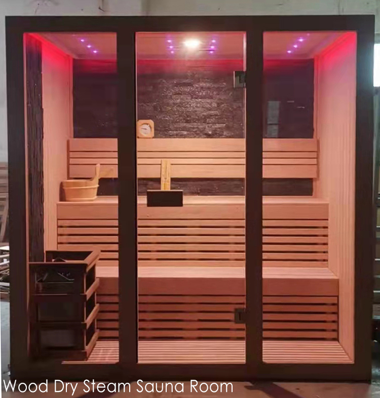 Portable Hemlock Wood Home Barrel Sauna Bath Dry and Wet Steam Room Far Infrared Sauna Indoor