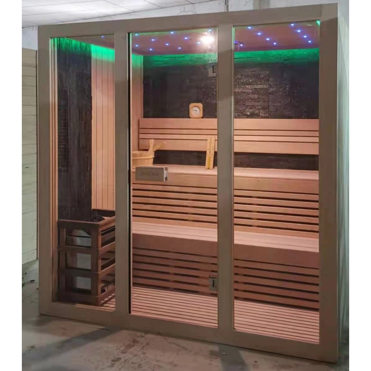 Portable Hemlock Wood Home Barrel Sauna Bath Dry and Wet Steam Room Far Infrared Sauna Indoor