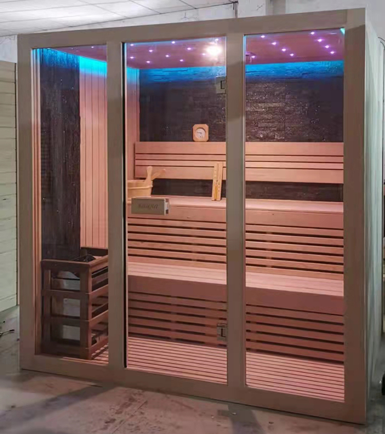 Portable Hemlock Wood Home Barrel Sauna Bath Dry and Wet Steam Room Far Infrared Sauna Indoor