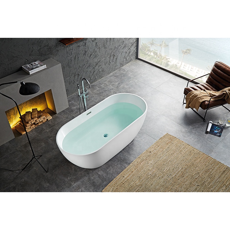 High Quality One Person Walk in Bathtub White Color Durable Acrylic Soaking Free Standing Bath Tub