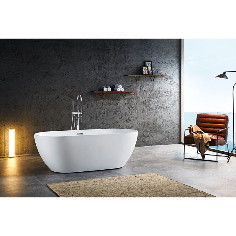 High Quality One Person Walk in Bathtub White Color Durable Acrylic Soaking Free Standing Bath Tub