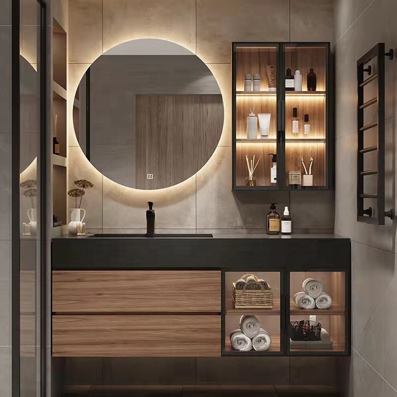 Modern Frameless Round Backlit LED Bathroom Mirror Smart Illuminated Mirror Decorative Wall Bath Mirrors