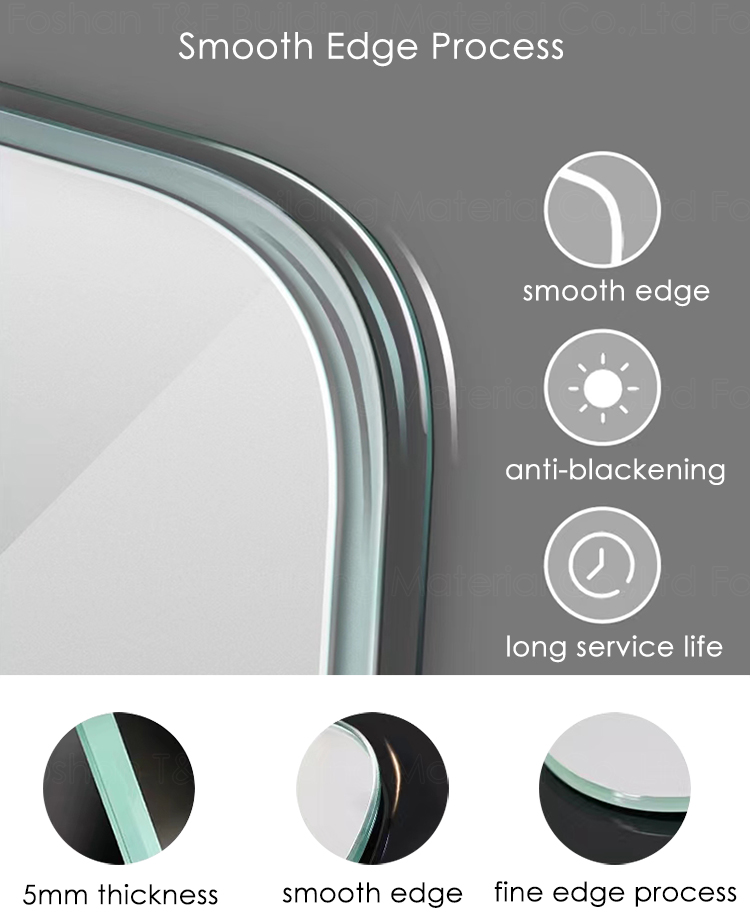 Large Glass Wall Beauty Hair Salon Bathroom Dressing Illuminated Full Body Length Mirror With Led Lights