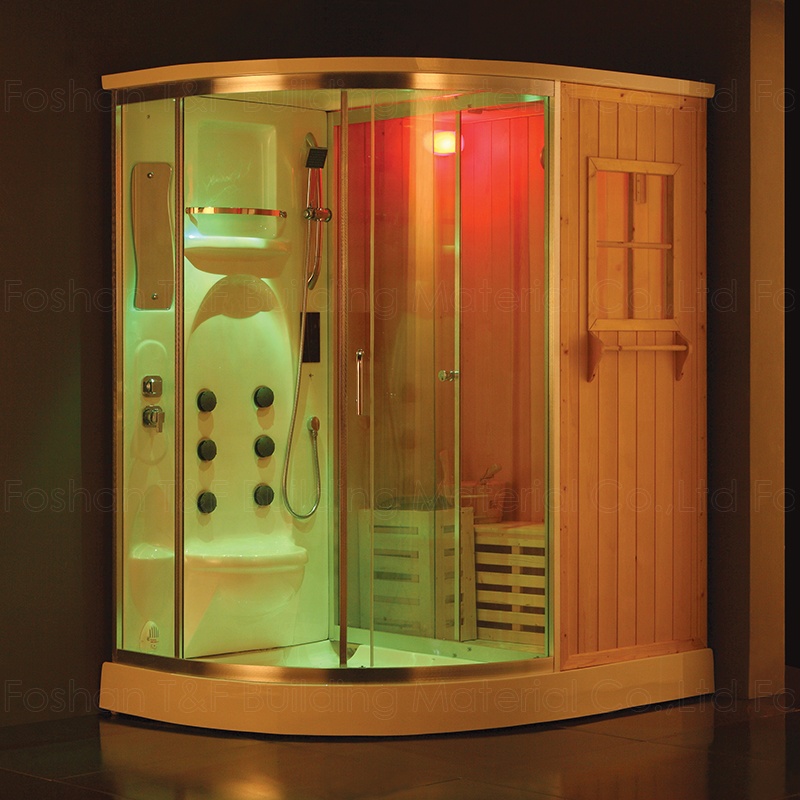 Multifunctional Smart Wooden Spa Massage Shower Cubicle Wet Steam and Dry Sauna Bath Room