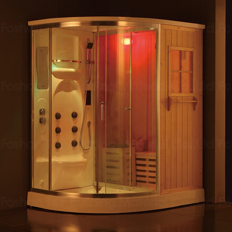Multifunctional Smart Wooden Spa Massage Shower Cubicle Wet Steam and Dry Sauna Bath Room