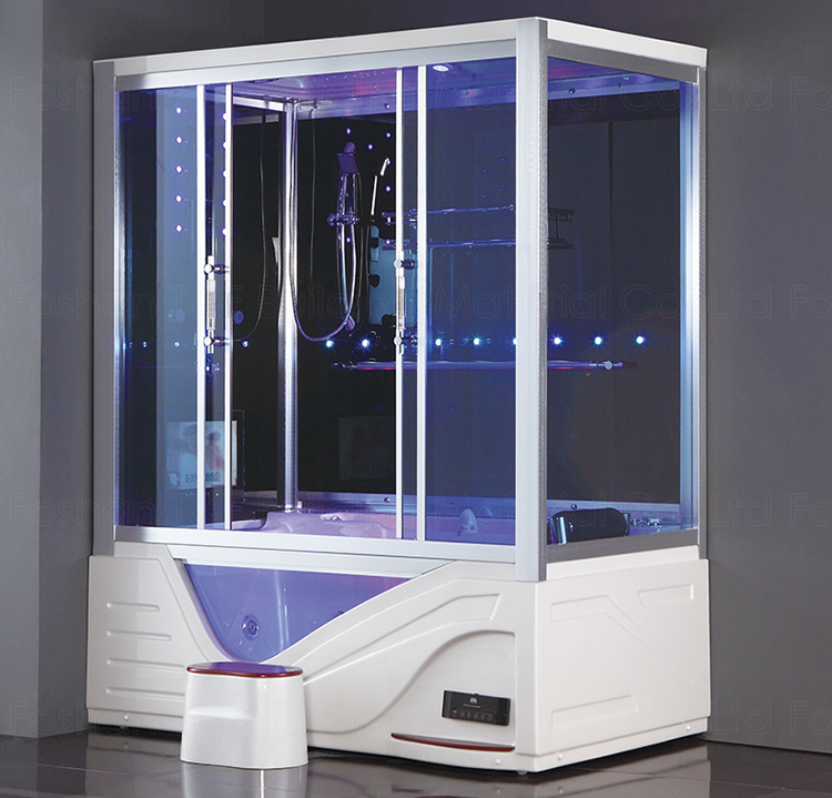 Guangdong Prefab Shower Steam Bath Cubicle Room Enclosed Nozzle Jet Steam Shower Cabinet